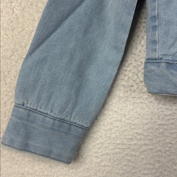 NWT RD Style Womens Light Blue Demi Crop Sherpa Lined Denim Jacket Size S/P - Picture 5 of 10